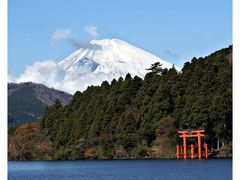 Mount Fuji seen from Lake Ashi