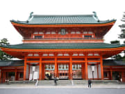 The massive entryway to Heian Jingu Shrine