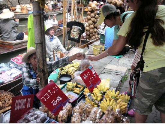 2つの観光名所を午前＆午後で巡る！アユタヤ遺跡＋水上マーケット＋象乗り観光ツアー＜1日／日本語ガイド／昼食＞