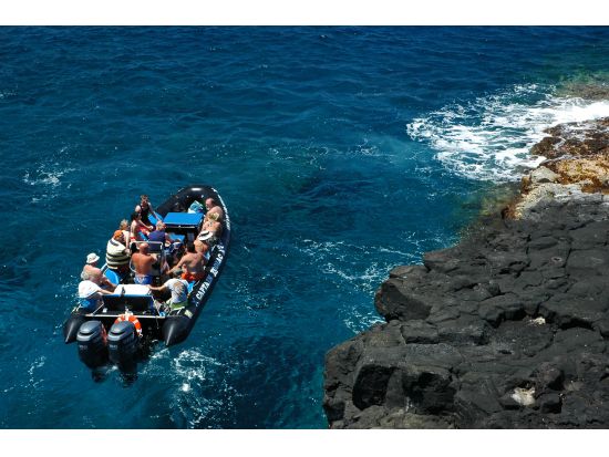 ハワイ島　オーシャンラフティング＆シュノーケルリングツアー ＜英語ガイド／食事付き＞
