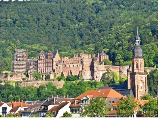 フランクフルト発 中世の都市ローテンブルク＆古都ハイデルベルク日帰り観光ツアー　ハイデルベルグ城の入場付き＜英語ドライバーガイド＞