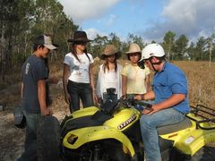 guide showing travelers how to operate ATV bike