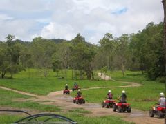 ATV Quad Bike Tour tourists going to the forest