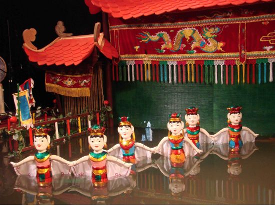 水上人形劇鑑賞＆シクロ乗車体験　観光ツアー ＜夕方／日本語ガイド／夕食付き＞