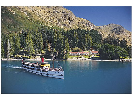 ワカティプ湖クルーズ＆ウォルターピーク牧場訪問ツアー 蒸気船アーンスロー号で優雅に湖上をクルーズ！＜クイーンズタウン発＞