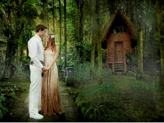 バリ島フォトウエディング　大自然と象がお二人を祝福！一生の思い出に残るメモリアル・フォトウェディング