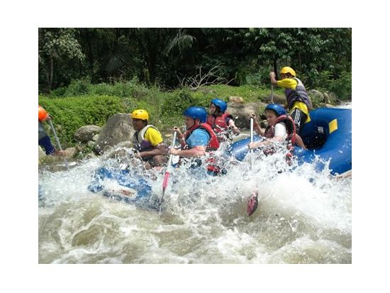 ラフティング（セルフパドル体験可）＋本格オフロードATV体験60分＆ジップライン５ステーション＜終日／英語ガイド／トンパリワット自然保護区内＞