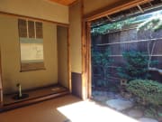 A Japanese tea room and garden