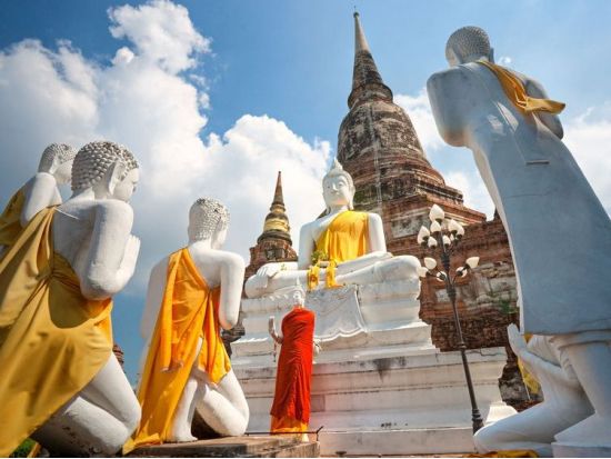 アユタヤ6大遺跡観光ツアー　ディナークルーズまたはカリプソ付きプランあり＜1日／日本語ガイド／遺跡を眺める「サラ アユタヤ」での選べる昼食／往復送迎＞