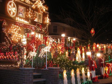 クリスマスイルミネーション鑑賞 ブルックリン邸宅街 + マンハッタン