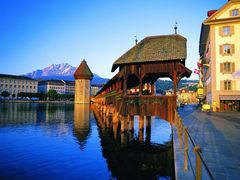 Kapellbrucke, Lucerne, swiss alps, switzerland