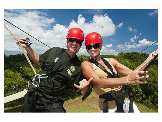 カウアイ島 ジップライン体験　ハワイ最長の「フライライン」＜英語インストラクター＞