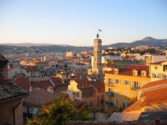 Panoramic view of Old Town in Nice