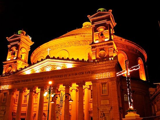 Mosta Church by Night