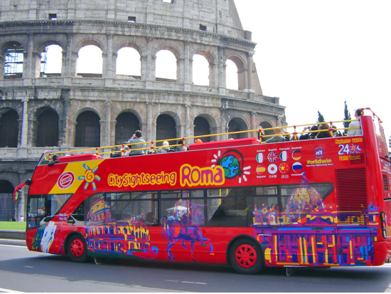 絶対におトク！コロッセオ 入場チケット＋"Hop-on Hop-off" 観光バスチケット ＜24時間または48時間＞