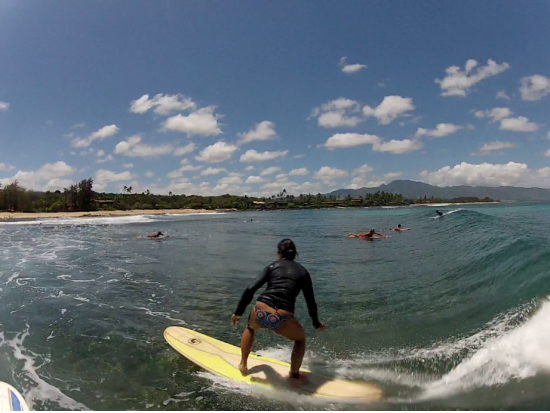 ノースショア（ハレイワ）観光　サーフィンレッスン＆ハレイワ散策＜1日＞