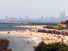 View of Brighton Bathing Boxes (392, 372, 372L, 352, 322H, 397)