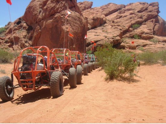 四輪バギー（ATV）体験　バレーオブファイアー州立公園を疾走！＜英語ガイド＞