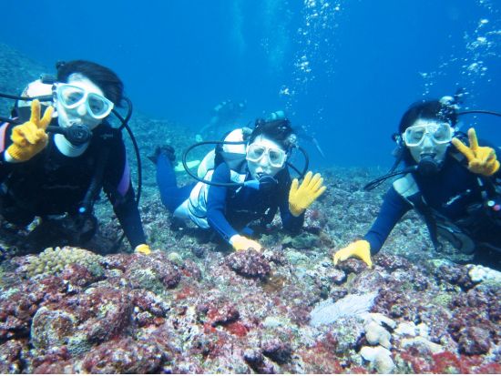 体験ダイビング　初めての方も安心の1グループ毎のエントリー！＜ビーチ or ボート／1～2ダイブ／送迎あり／伊良部島・下地島・来間島・宮古島他＞