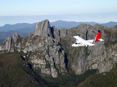 Flying past Federation Peak