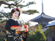 Dressed as a maiko in Kyoto