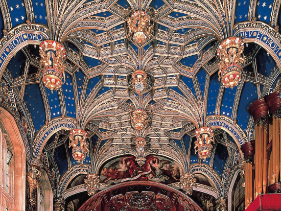 The magnificent ceiling in the Chapel Royal at Hampton Court Palace#