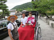 A classic rickshaw ride in Arashiyama
