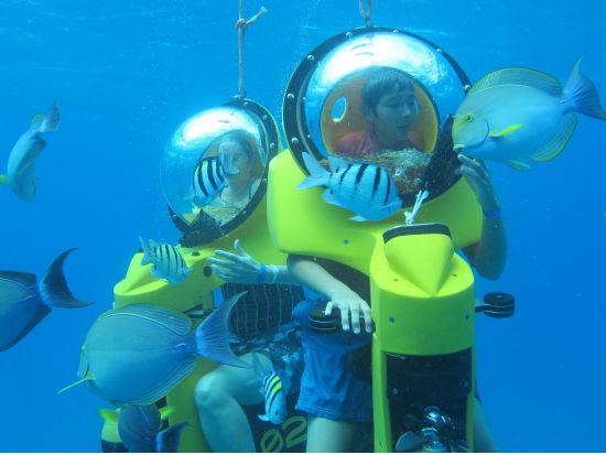 水中スクーター＆マウナルア湾パラダイスサンドバーシュノーケリングクルーズ　SUPなどのアクティビティも満喫！＜英語クルー＞