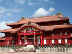 The bright exterior of Shurijo Castle