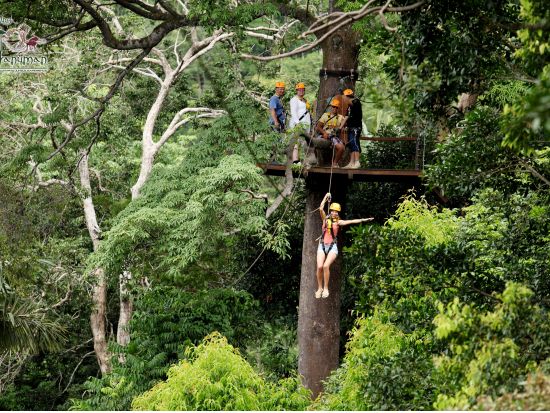 ジャングルで絶叫・絶景・ターザン体験アトラクション！フライング・ハヌマーン(FlyingHanuman)＜ホテル送迎付／英語ガイド／昼食付プランあり＞