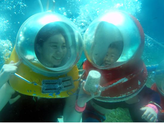 シーウォーカー　女性やお子様でも参加可能！水中を歩く簡単ダイビング体験＜マクタン島内ホテル送迎／日本語対応／BBQランチ付きプランあり＞