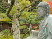 Tokeji Temple garden and Buddha statue