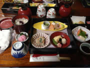 A kaiseki style Kyoto cuisine dinner