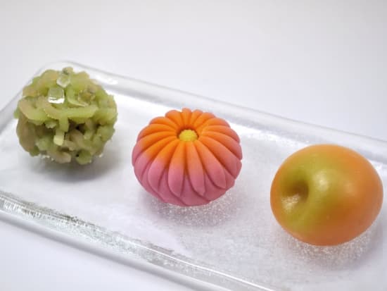 A selection of elegant and fresh Japanese sweets