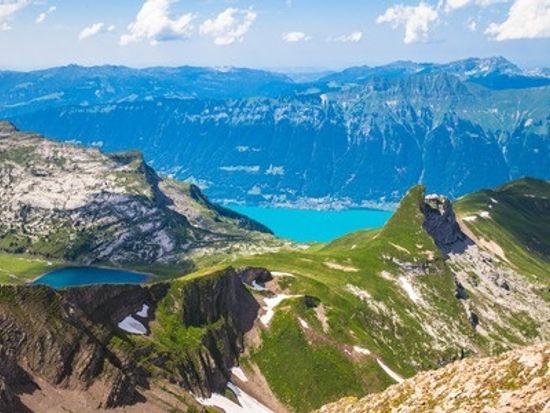 Brienz Lake and Alps on top of Faulhorn