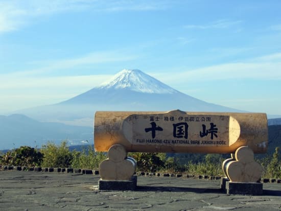 十国峠山頂より富士山を望む