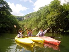 Kayaking through mangroves in Okinawa