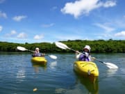 Canoeing in the tropics of Okinawa