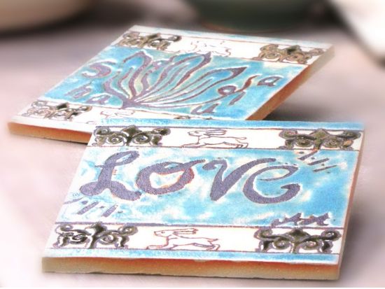 手作りタイル陶芸体験　コースター・フォトフレーム作り 本場イランの技を学ぶ ＜港区・芝公園駅より徒歩6分＞ by うづまこ陶芸教室