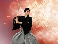 Kembu sword fighter in a ready stance