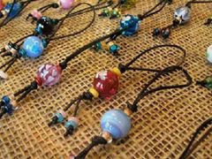 Handmade glass bead hairbands and bracelets