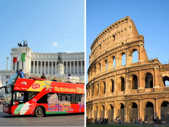 Hop on hop off Rome and Colosseum