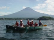 Canadian canoe tour on Lake Kawaguchi