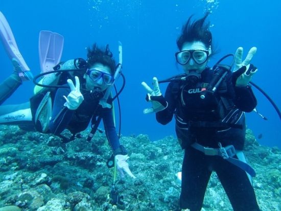 ファンダイビング　参加が楽な器材フルレンタル込みのプランあり＜ビーチ or ボート／2ダイブ／宮古島＞