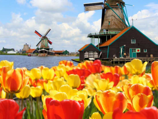 Netherlands, volendam, zaanse schans, windmills
