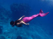 Mermaid swimming in Okinawa