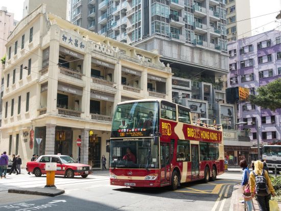 オープントップバス 昼間乗り降り自由プラン＜九龍半島ルート／香港島ルート／スタンレールート＞　＆　夜景鑑賞！九龍半島ナイトツアー ＜日本語オーディオガイド付き＞