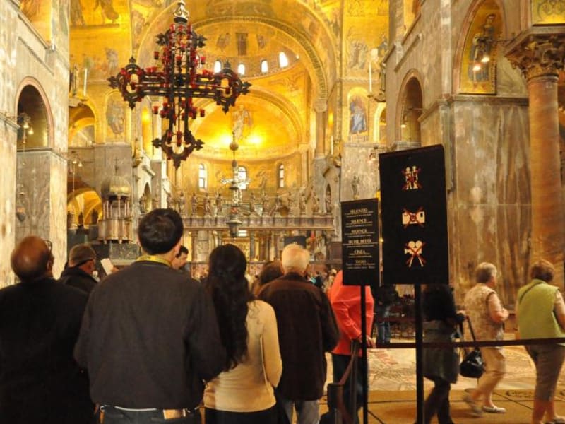 Inside the St. Mark's Basilica