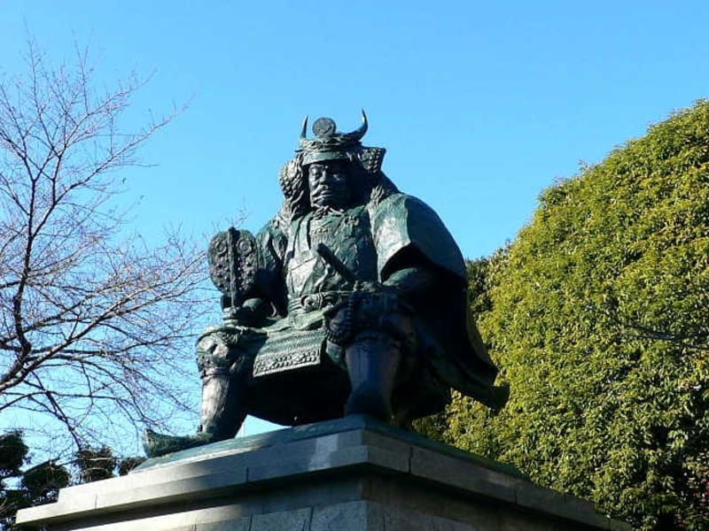 Bronze statue of Takeda Shingen