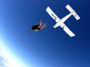 tandem skydive jump from plane photo
